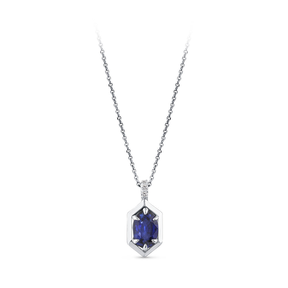 0.51 ct. Saphir Halskette