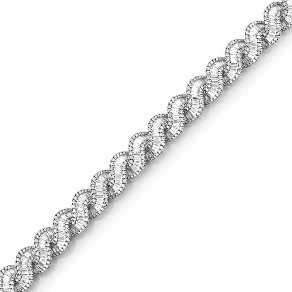 7.62 ct. Trapeze Diamantarmband