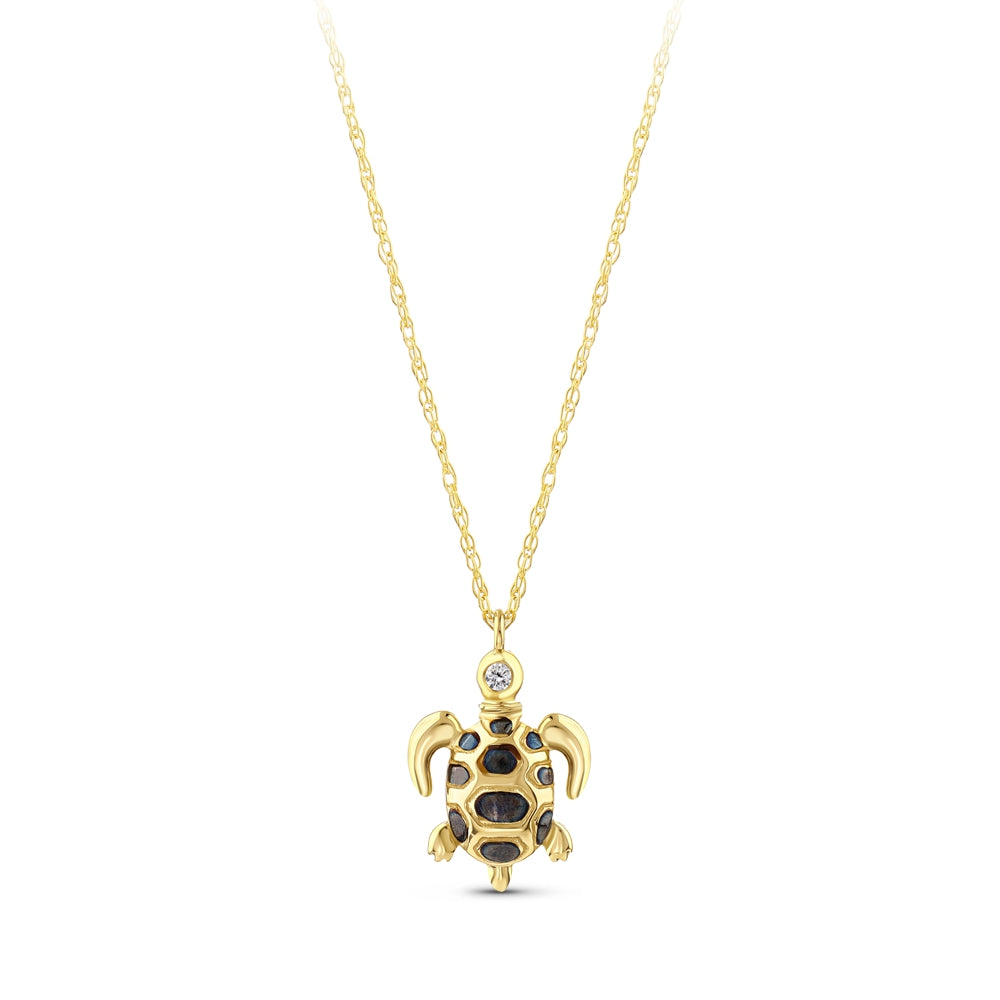 0.01 ct. Schildkröten Diamant Halskette
