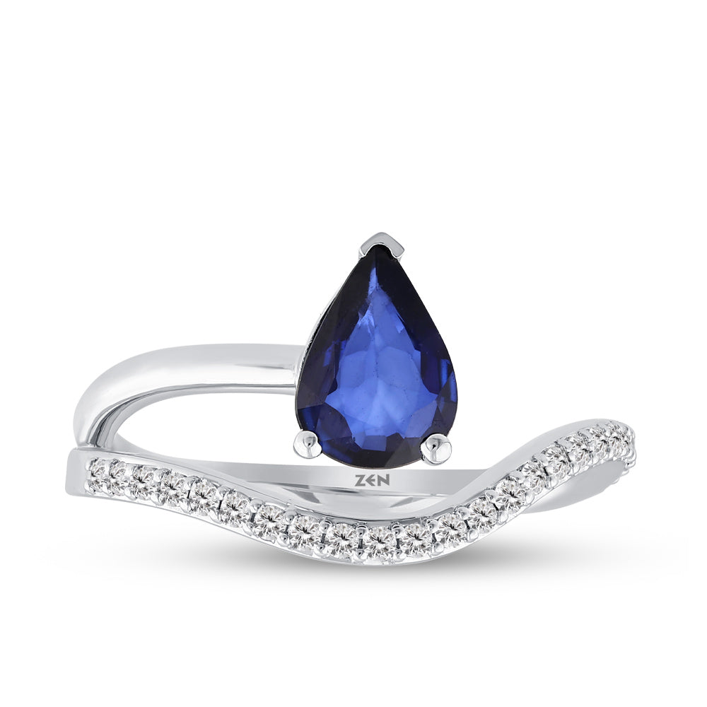0.99 ct. Saphir Ring
