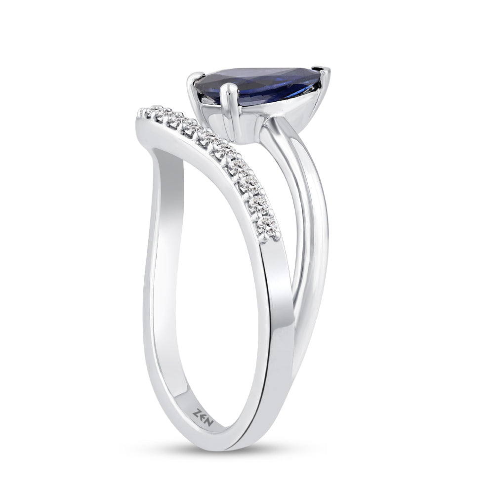 0.99 ct. Saphir Ring