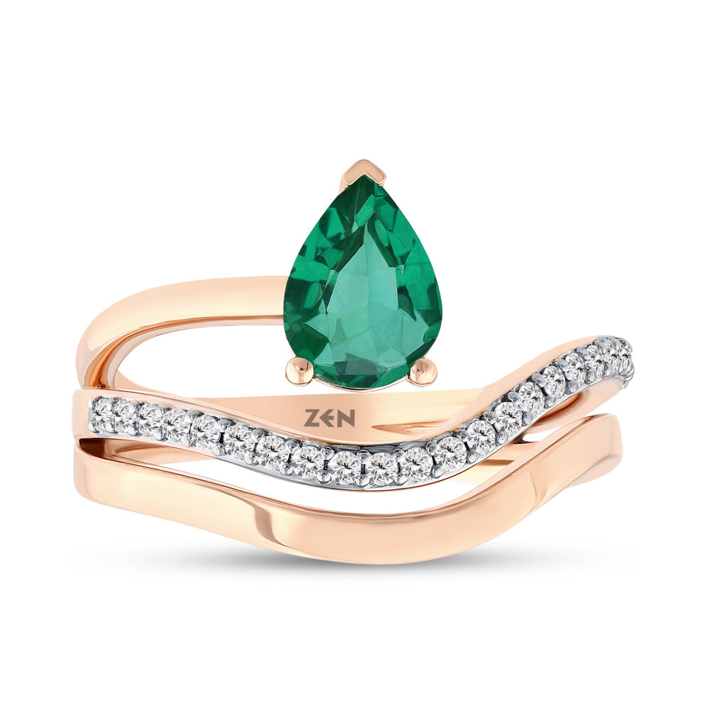 0.91 ct. Smaragdring
