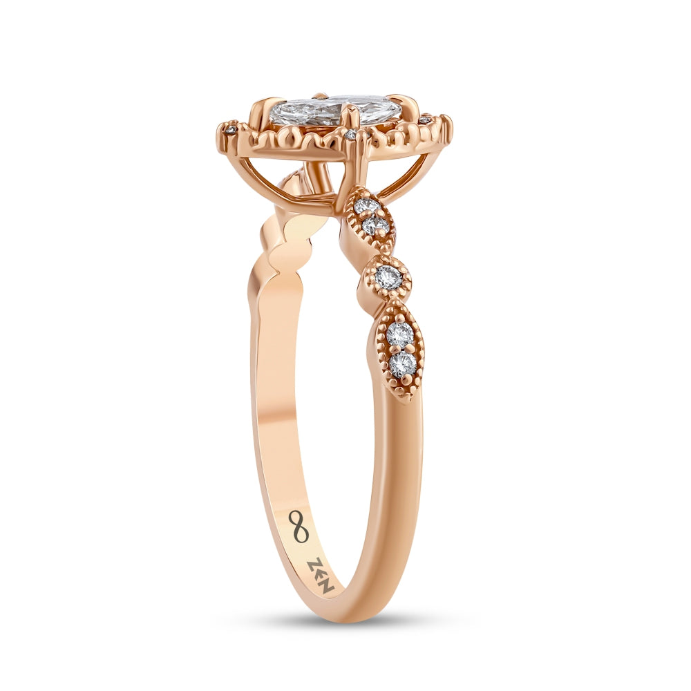 0.37 ct. Seitenstein Diamant Verlobungsring