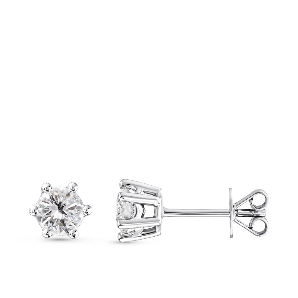 0.90 ct. Solitär Diamant Ohrstecker