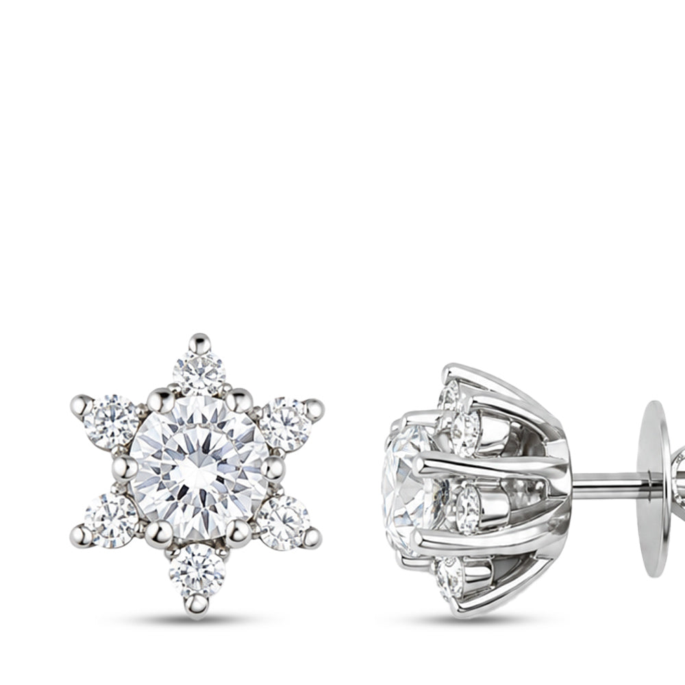 Lotus Diamant Ohrringe