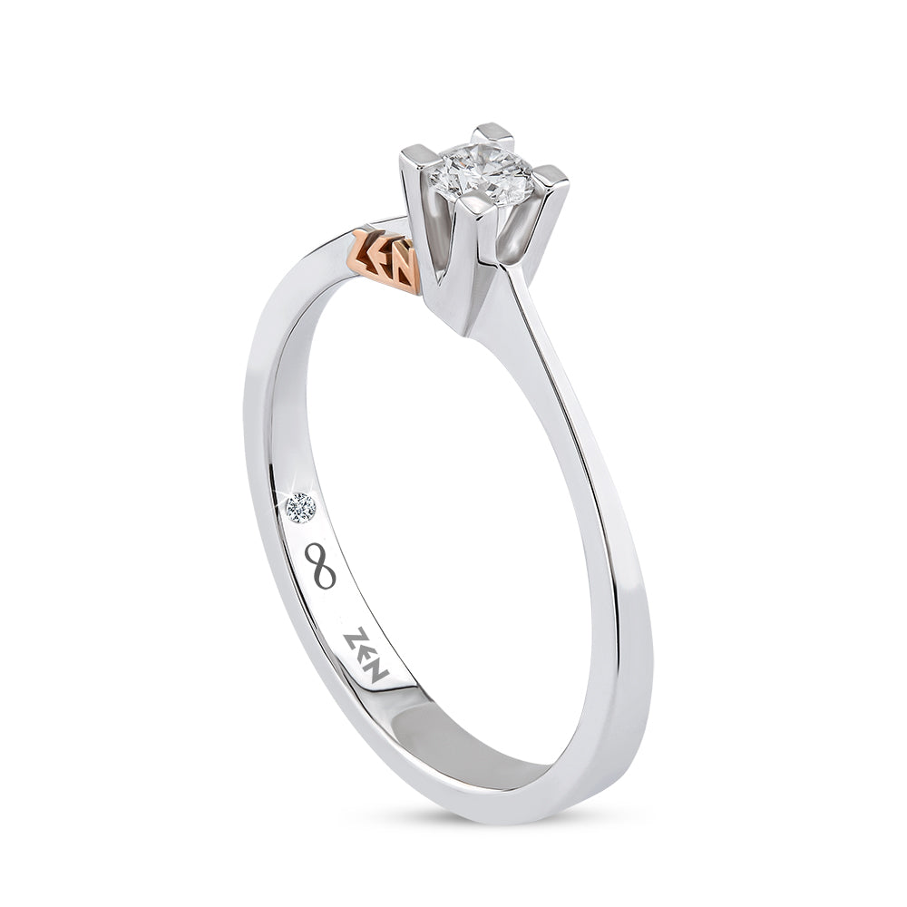 0.14 ct. Solitär Diamant Verlobungsring