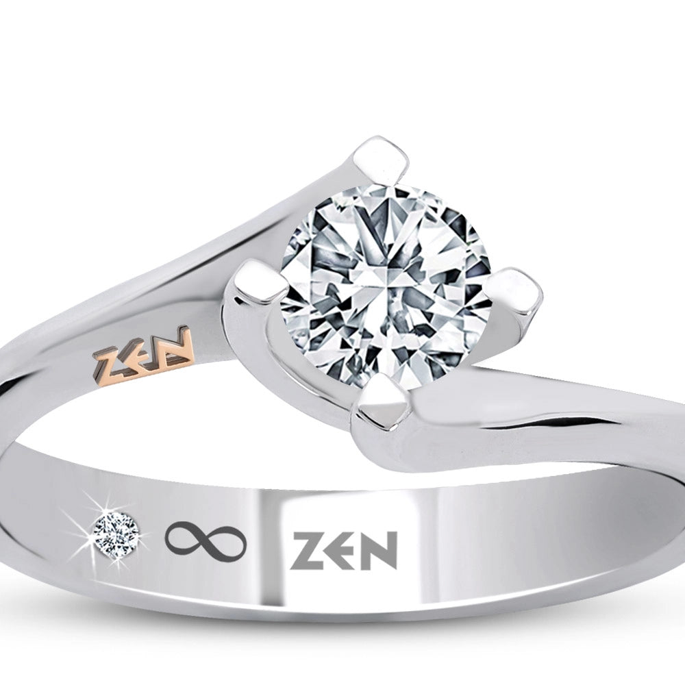 0.31 ct. Modern Diamond Engagement Ring
