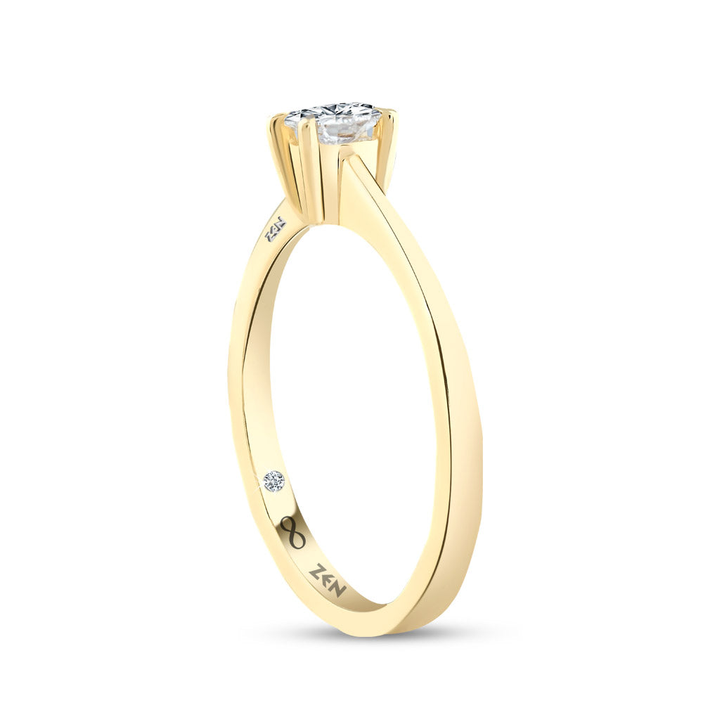 0.19 ct. Ovaler Diamant Verlobungsring