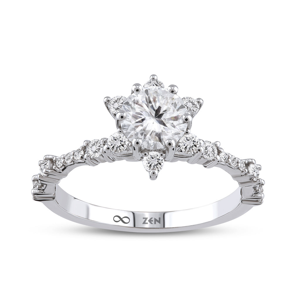 1.00 ct. Moderner Diamant Verlobungsring