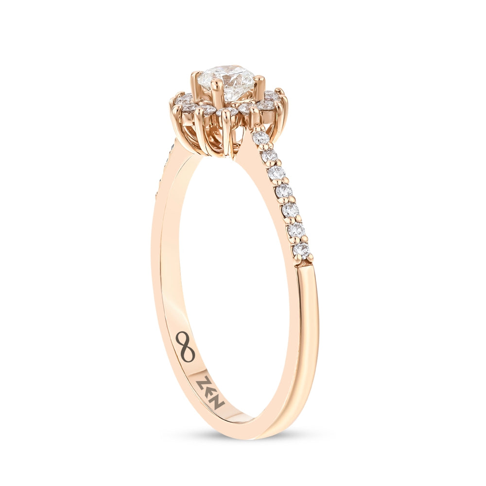 0.39 ct. Moderner Diamant Verlobungsring