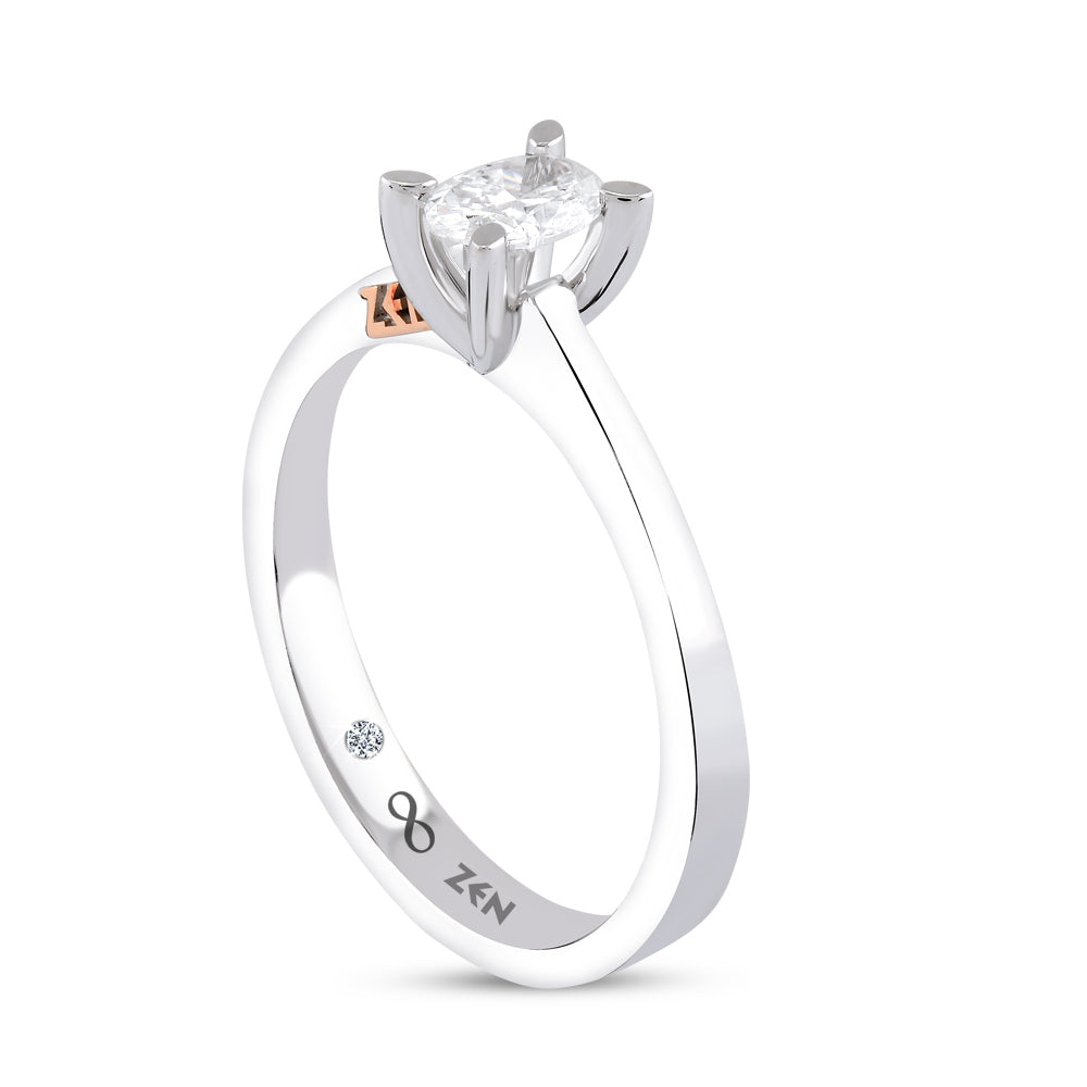 0.31 ct. Oval Diamantring