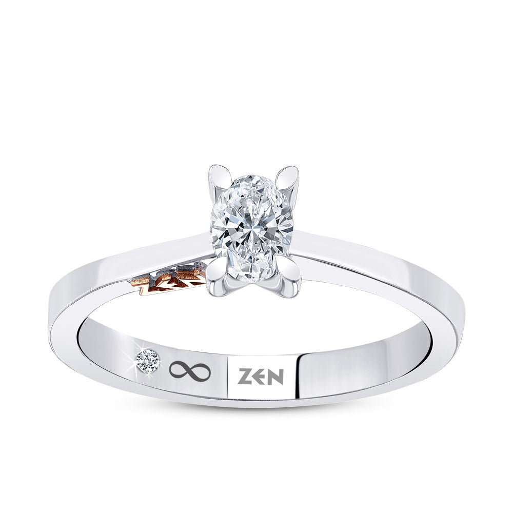 0.19 ct. Ovaler Diamantring