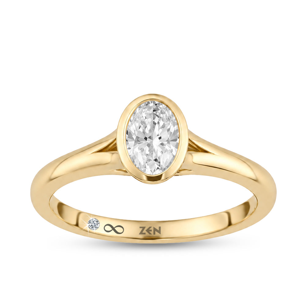 0.50 ct. Ovaler Diamant Verlobungsring