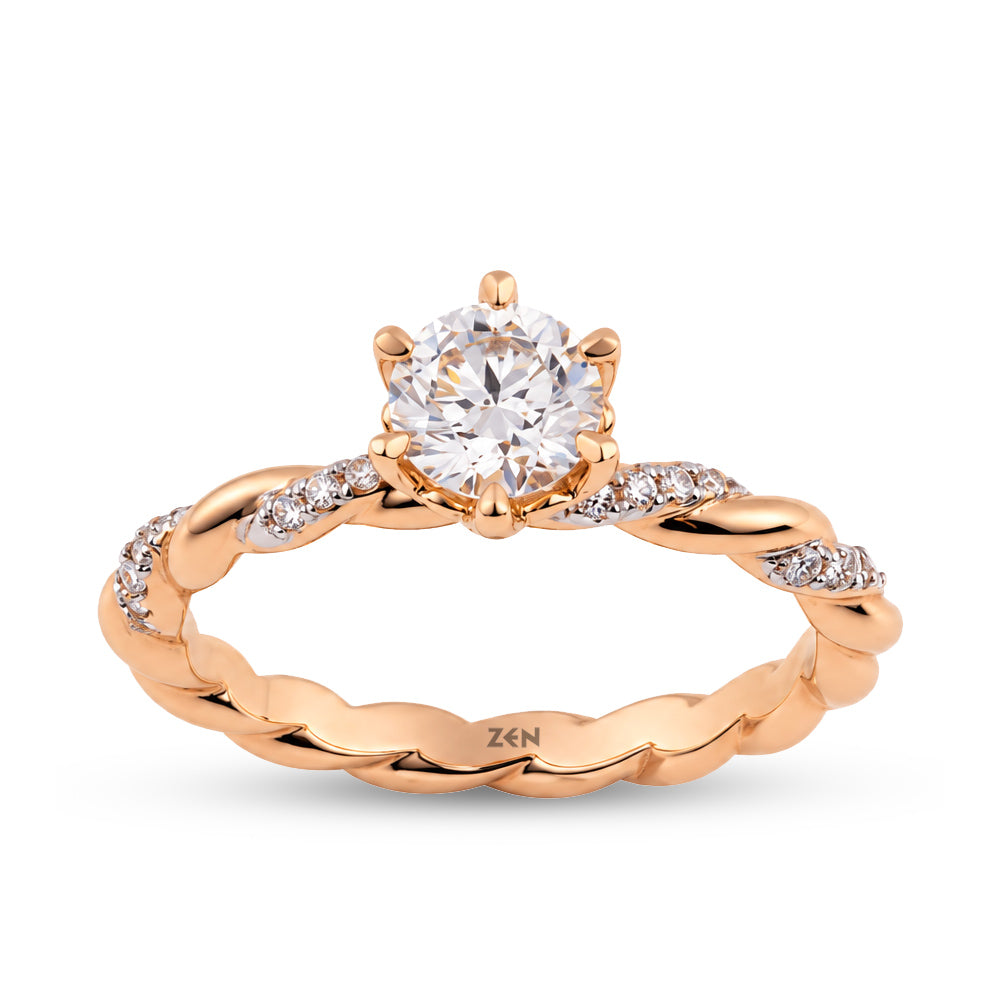 0.79 ct. Seitenstein Diamant Verlobungsring