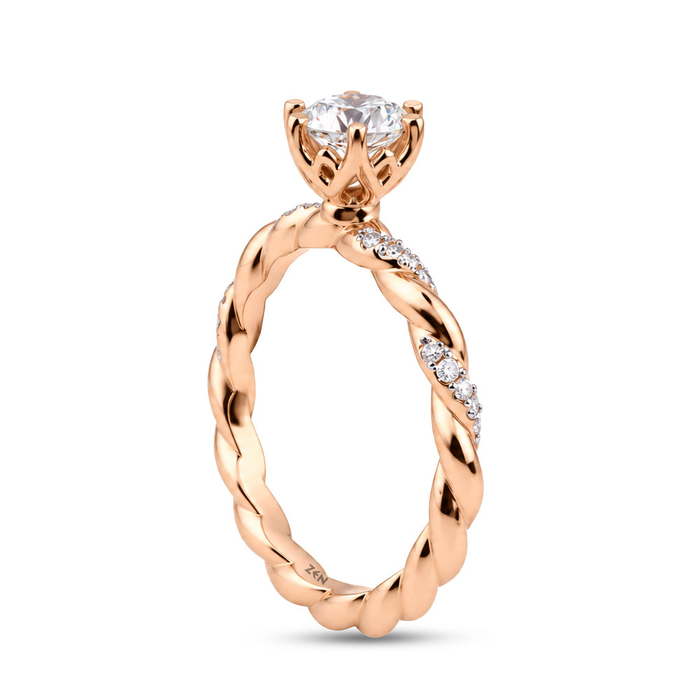 0.79 ct. Seitenstein Diamant Verlobungsring