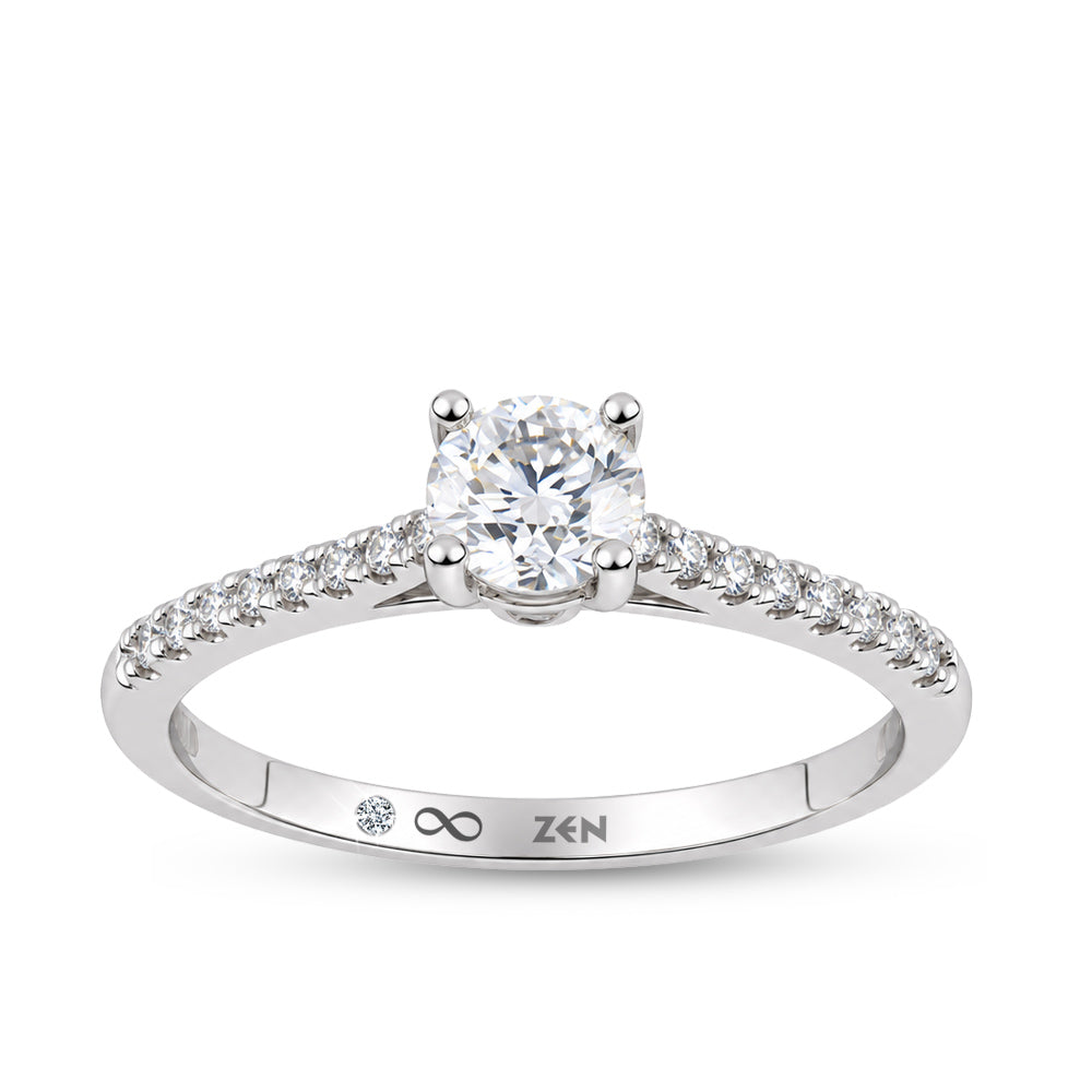 0.64 ct. Seitenstein Diamant Verlobungsring