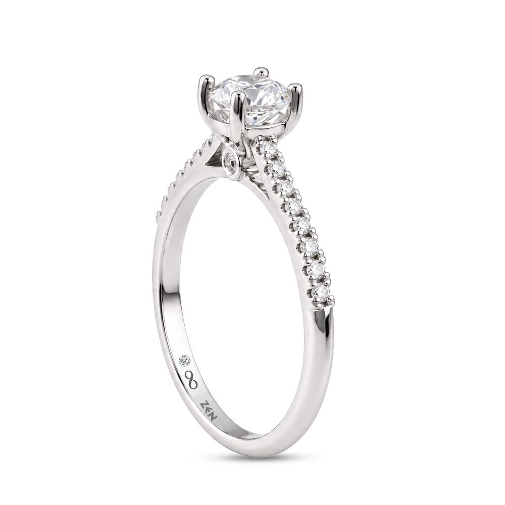 0.64 ct. Seitenstein Diamant Verlobungsring
