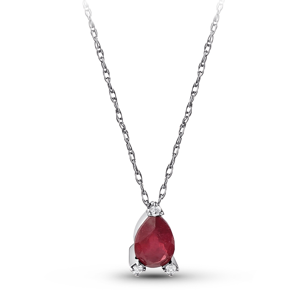 0.60 ct. Rubin Halskette