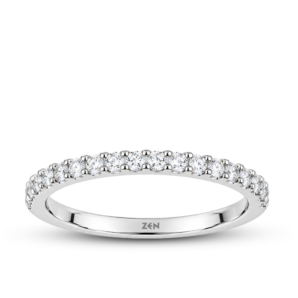 0.24 ct. Halbmemoire Diamantring