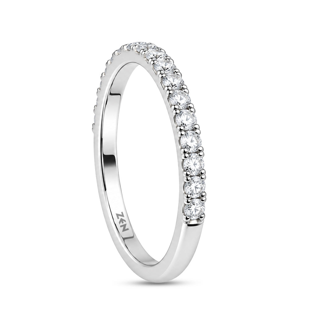 0.24 ct. Halbmemoire Diamantring