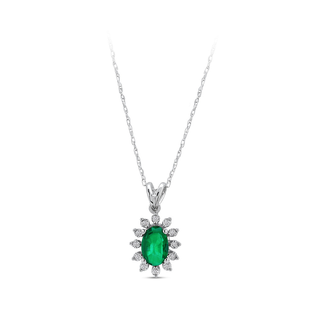 0.32 ct. Smaragd Halskette