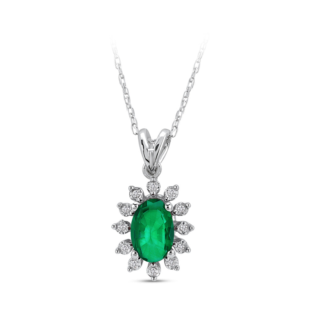 0.32 ct. Smaragd Halskette
