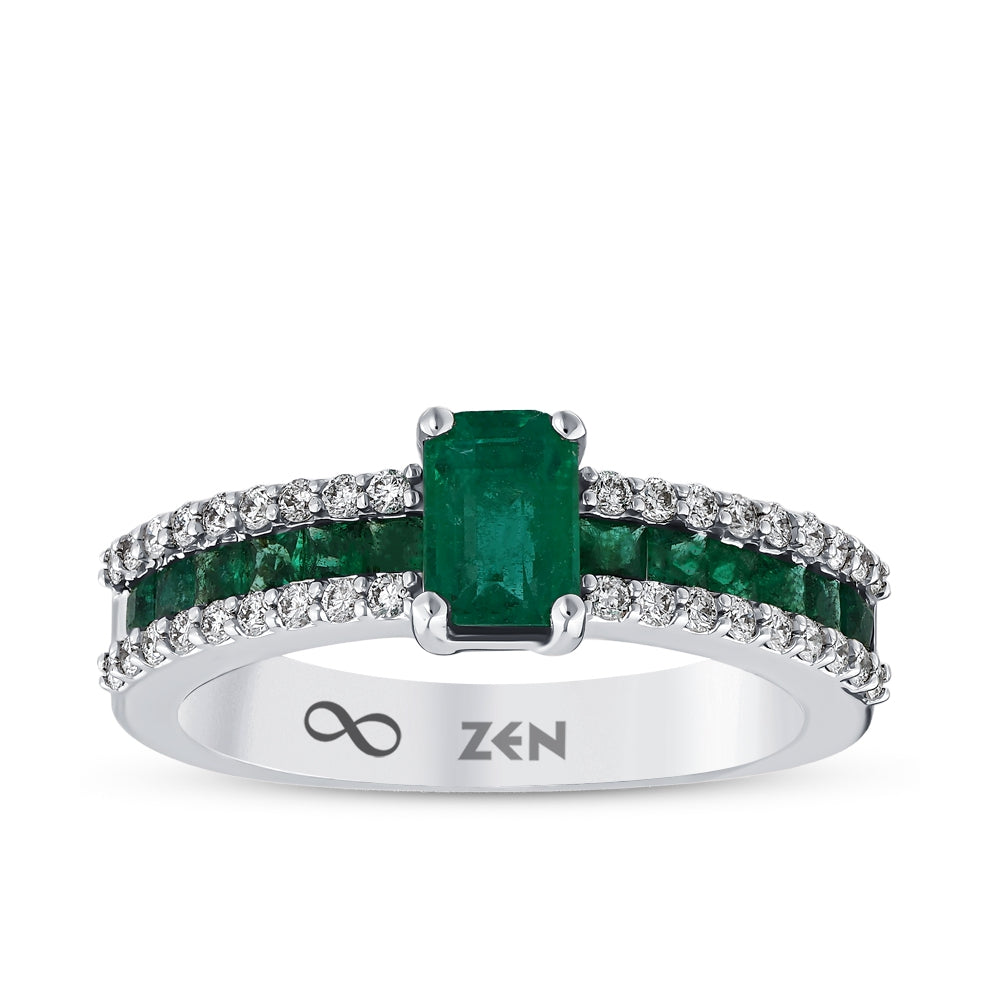 1.26 ct. Smaragd Ring